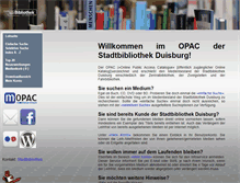 Tablet Screenshot of opac.stadtbibliothek.duisburg.de